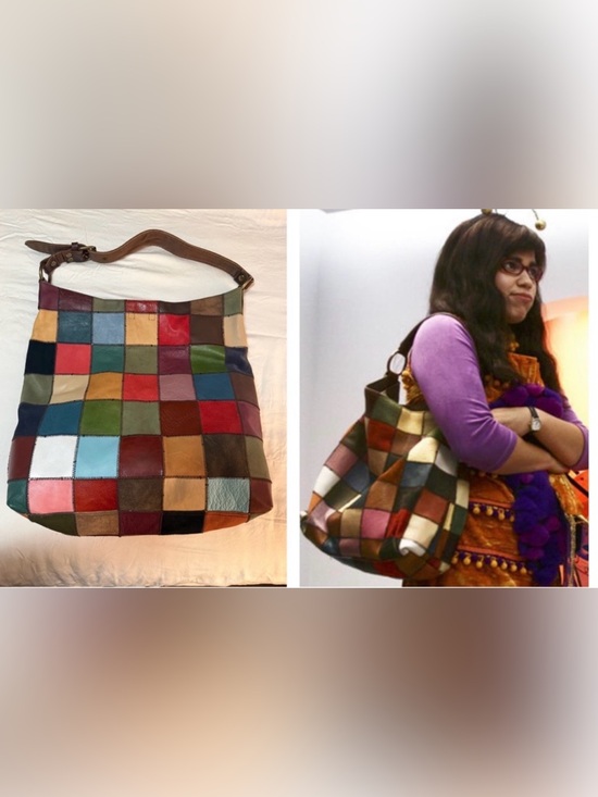 Lucky Brand Handbags - Rare Ugly Betty Lucky Brand Multicolor Patchwork Leather And Suede XXL Hobo